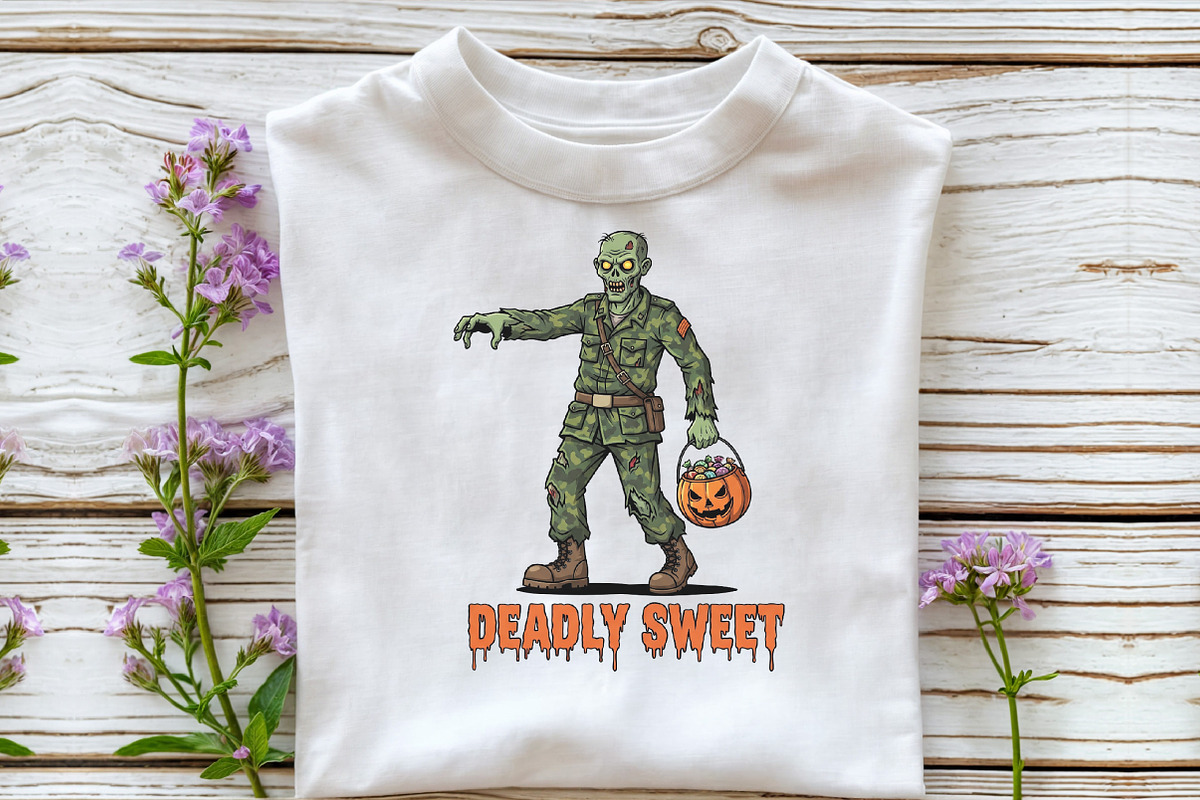 Camo Zombie Halloween Sublimation, an Illustration by DreamCafeArt (Photo 6 of 6)