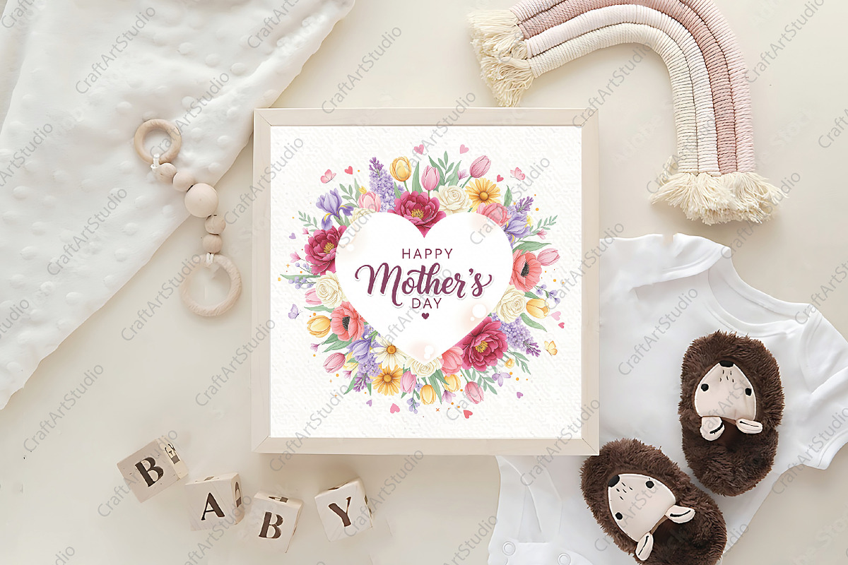 Mother's Day Flowers Sublimation, an Illustration by CraftArtStudio (Photo 4 of 4)