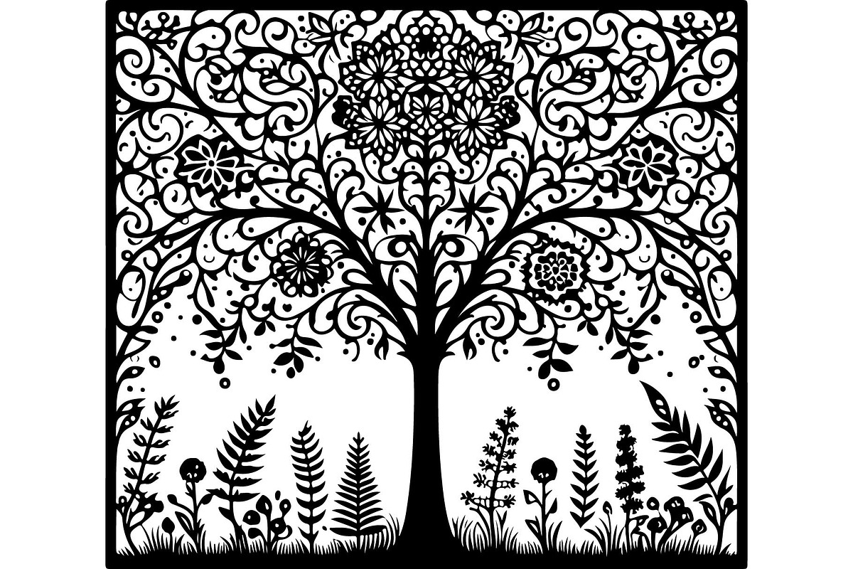 Black Mandala & Nature SVG Bundle, an Object Graphic by Designer_Momina (Photo 13 of 13)