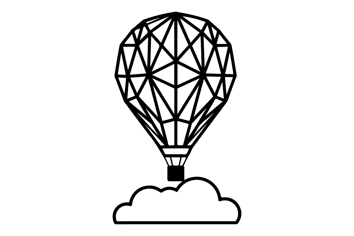 Hot Air Balloon Silhouette Bundle, an Object Illustration by Gaye Art (Photo 5 of 31)