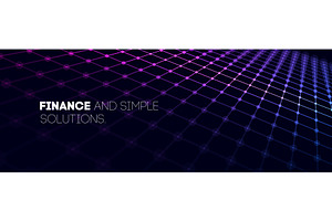 Neon grid background with glowing, a Technology Illustration by RDShop