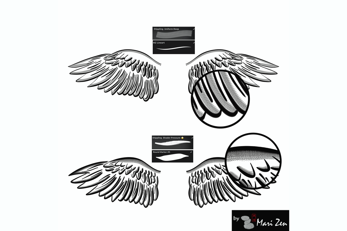 Linework Brushes Procreate - Part 2, a Brush Add-On by byMariZen (Photo 3 of 8)