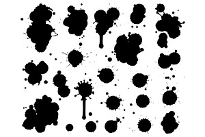 Creative Isolated Paint Brush Spots