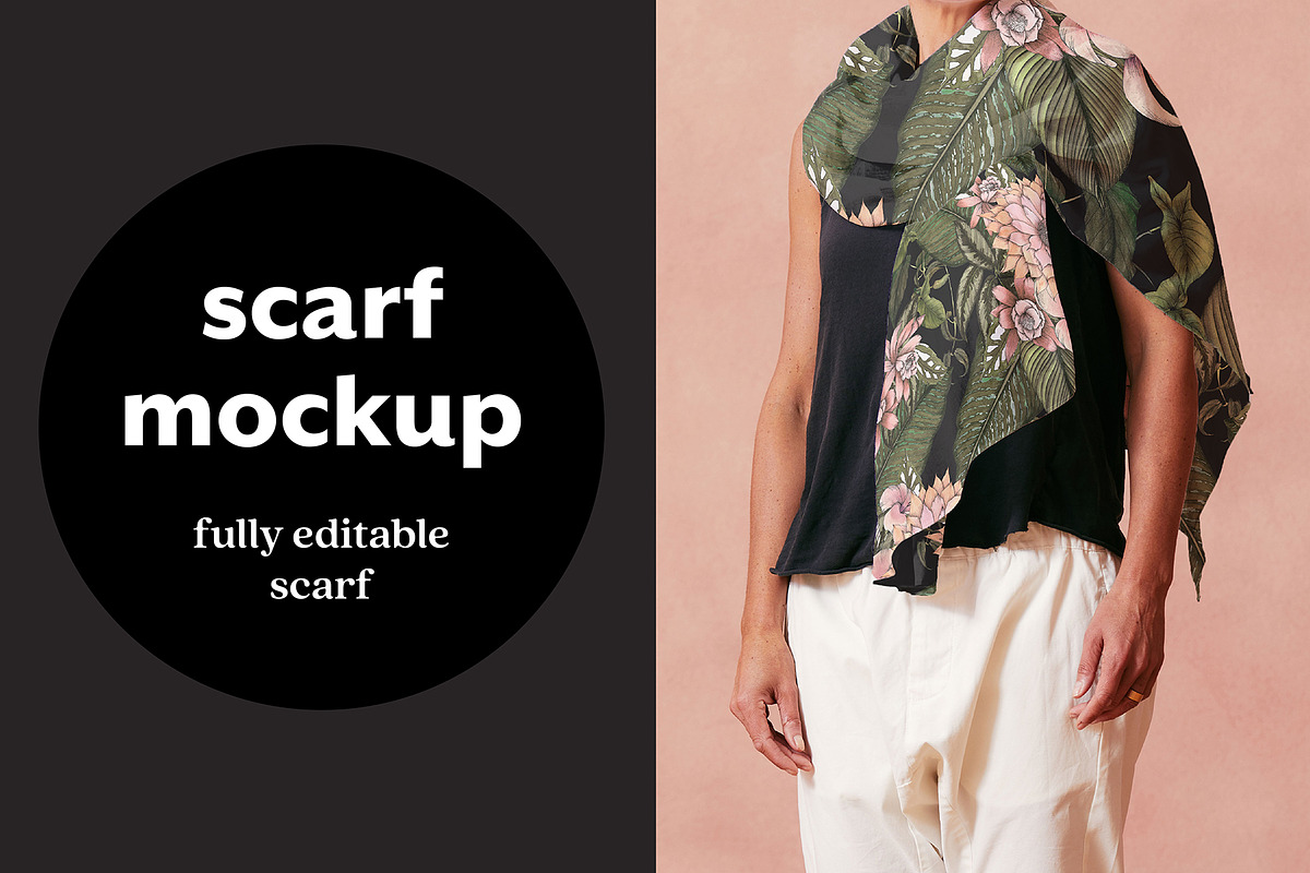 Scarf Side Mockup, a Product Mockup by Palette & Pattern