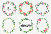 Watercolor flower Clip Art, an Illustration by Elly Studio (Thumbnail 5 of 13)