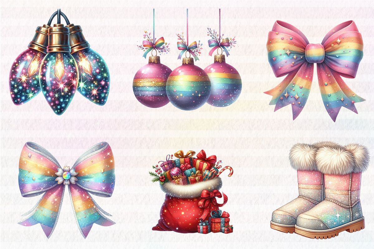 Sparkle Christmas Clipart, an Illustration by CreationArt (Photo 2 of 7)