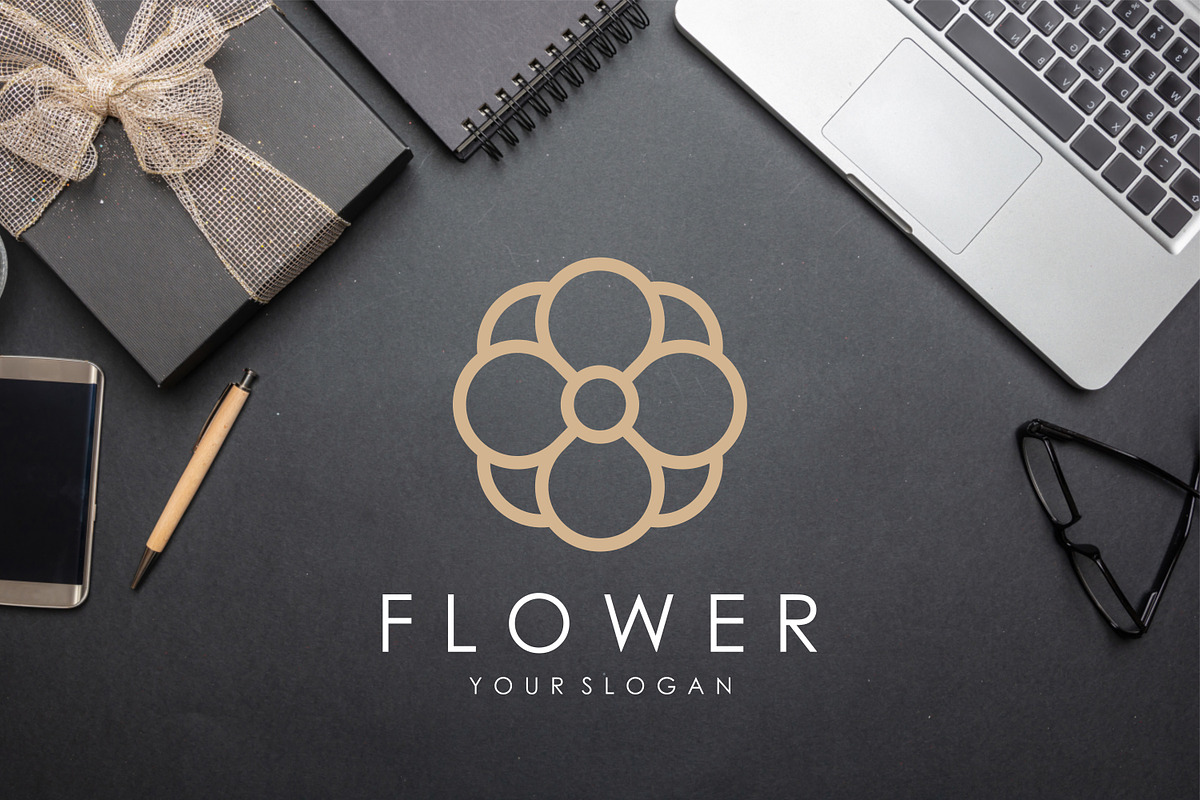 flower logo design vector, a Branding & Logo Template by BARONSTD