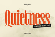Quietness Condensed, a Serif Font by Aksapix Studio (Thumbnail 1 of 10)