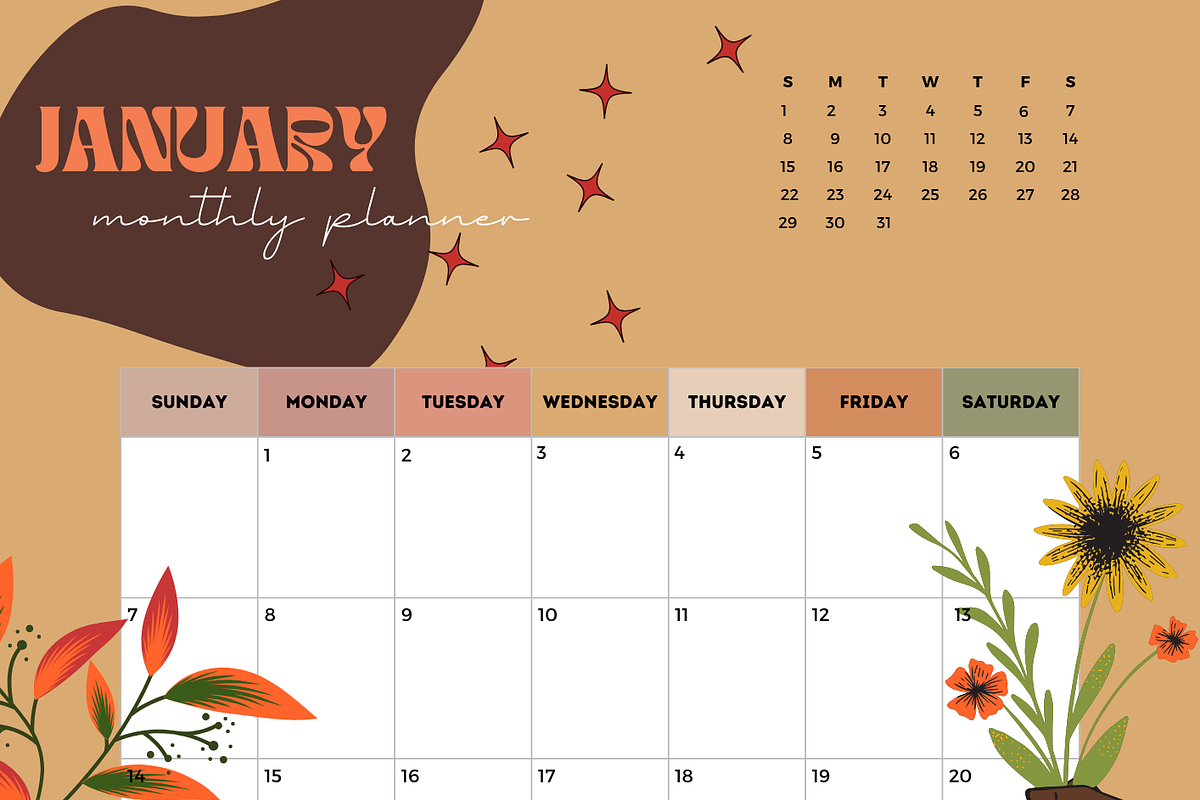 Feminine Boho Style 2024 Calendar, a Design Template by The Lone Crowd (Photo 2 of 7)