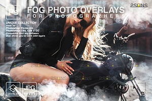 White smoke photo overlay, Fog