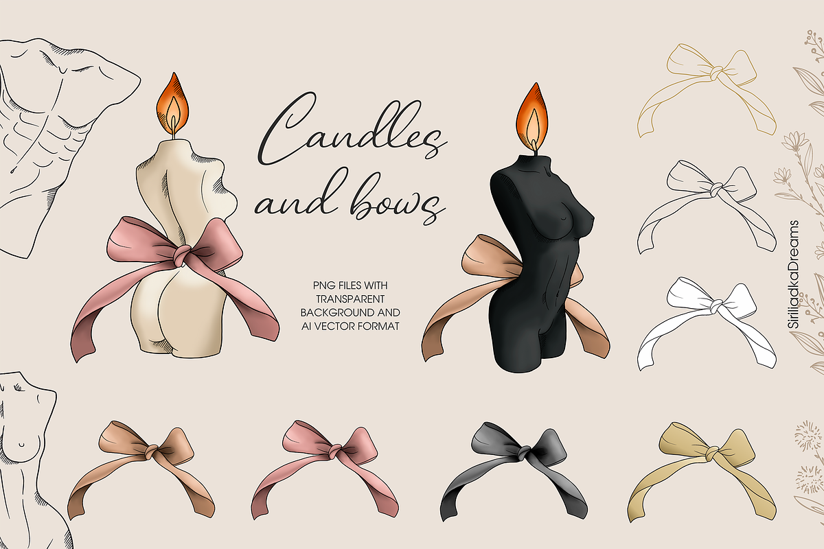 Candles and torsos of god and goddes, an Illustration by Siriliadka Dreams (Photo 7 of 10)