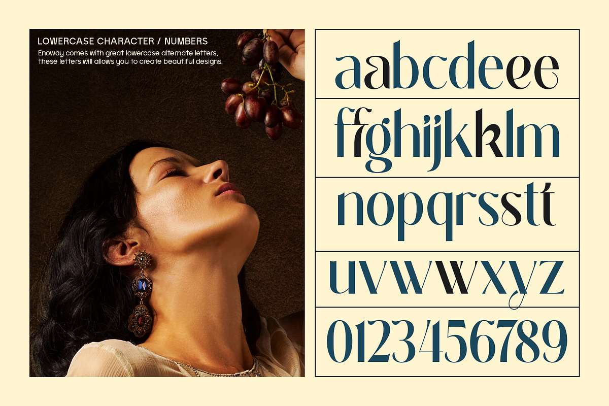 Enoway Pro Modern Art Deco Font, a Sans Serif Font by Valentino Vergan (Photo 13 of 15)