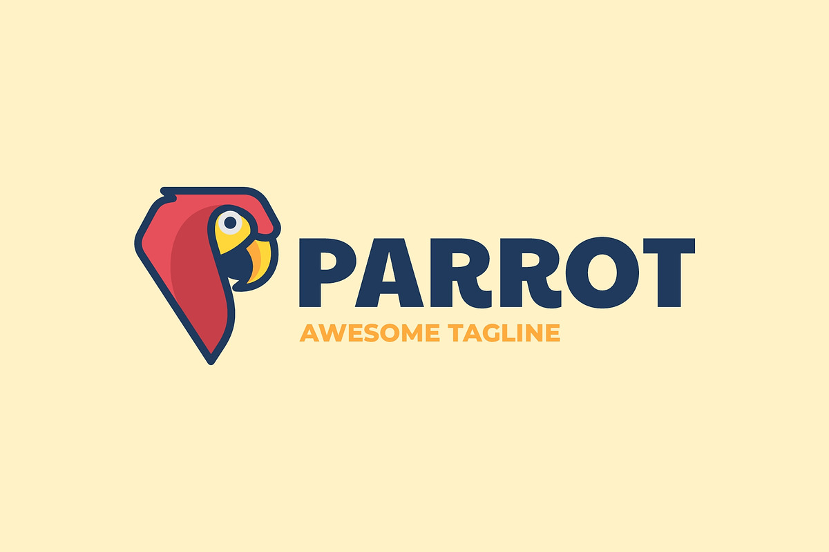 Parrot Simple Mascot Logo, a Branding & Logo Template by Artnivora.Std
