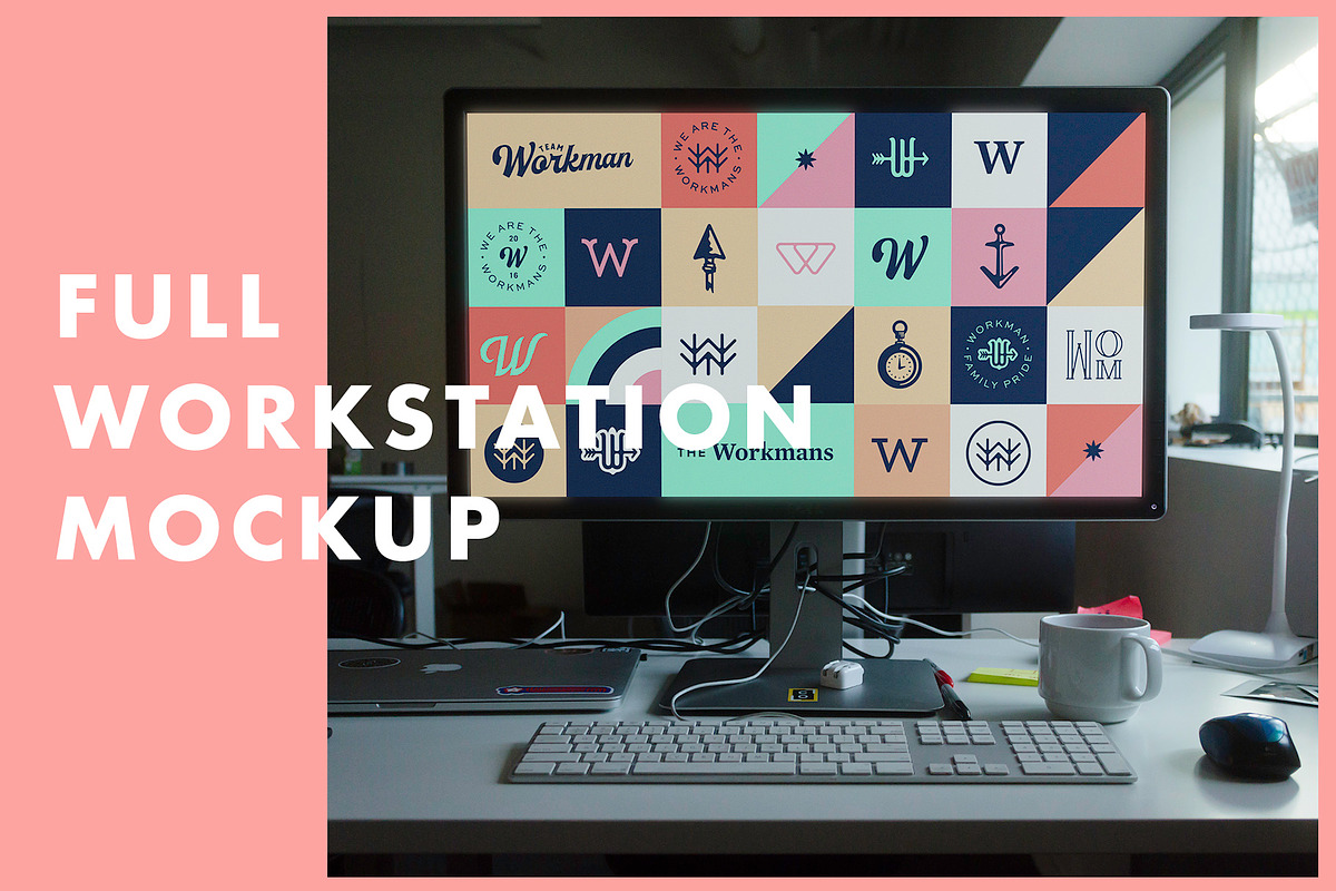 Designer Computer Workstation Mockup, a Product Mockup by Jacob Waites (Photo 1 of 5)