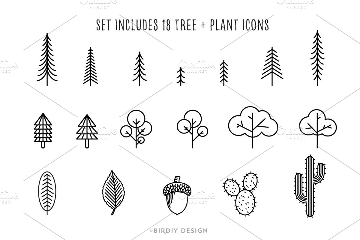 Rustic Monoline Icons and Designs, an Outline Icon by BirDIY Design (Photo 5 of 10)
