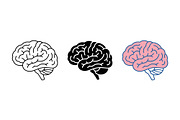 Human Brain Vector Icon Set, an Object Graphic by Artonix (Thumbnail 2 of 3)