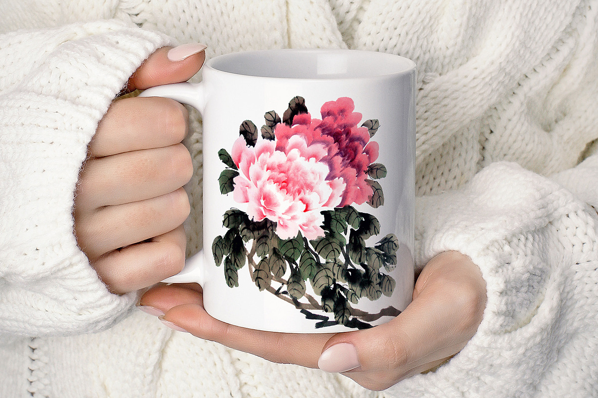 Chinese painting - peony flowers, a Decorative Illustration by ViktoriArt (Photo 7 of 7)