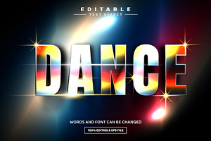 Dance 3D Editable Text Effect