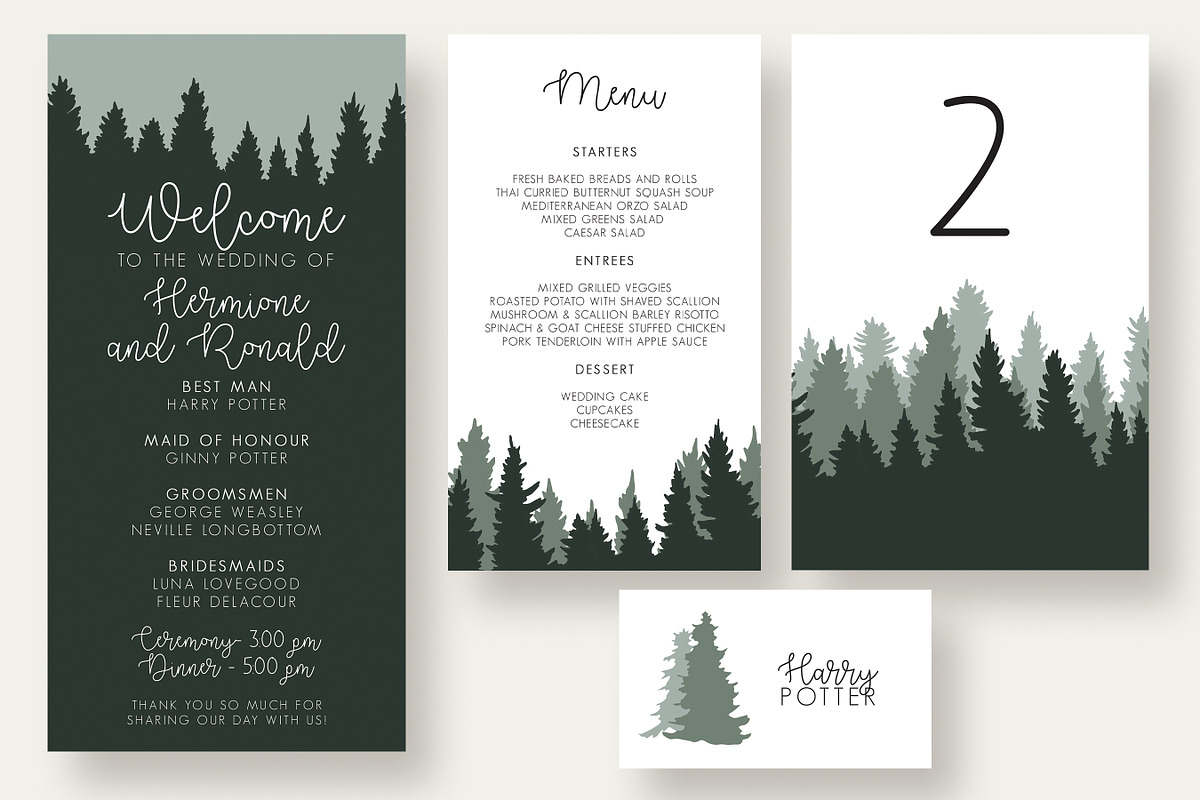 Woods Wedding Invitation Suite, an Invitation Template by Knotted Design (Photo 4 of 4)