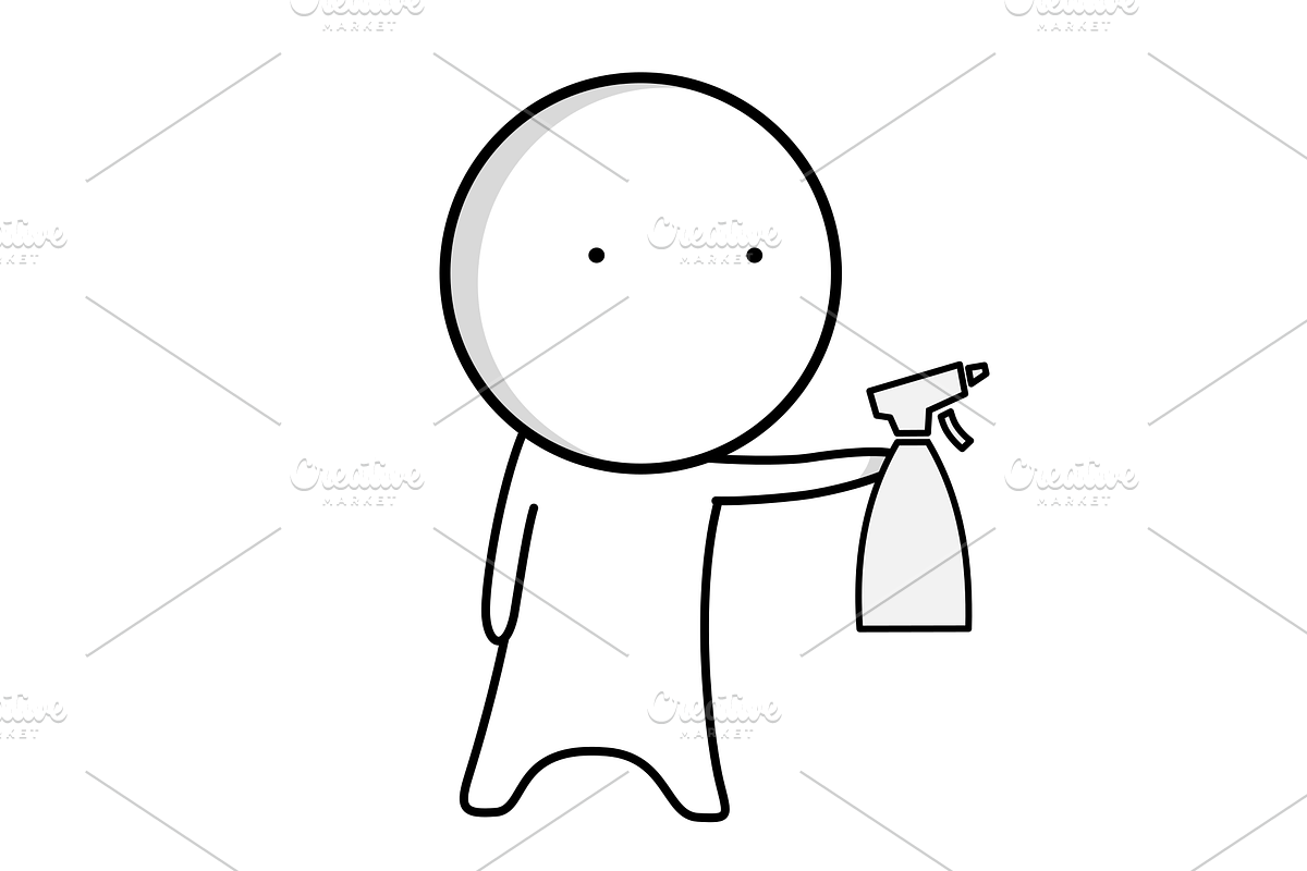 Set of icons about washing and clean, an Icon by JK comics (Photo 4 of 6)
