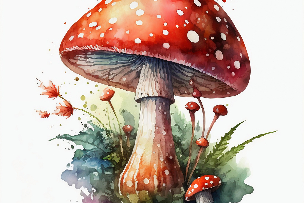 Watercolor Mushrooms Collection, a Decorative Illustration by Cam' Studio (Photo 5 of 10)