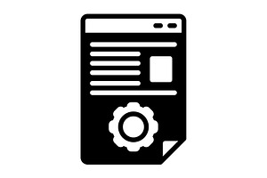 Script writing solid icon, a Solid Icon by Creative priyanka
