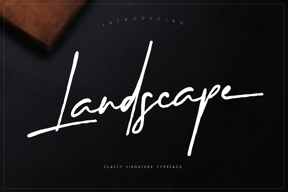 Landscape Signature Font