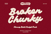 Broken Chunky - Bold Script Font, a Script Font by Afkari Studio (Thumbnail 1 of 10)
