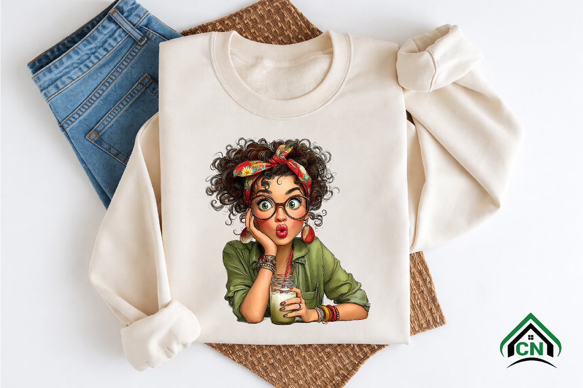 Whimsical Summer Coffee Girl Clipart, an Illustration by Craft Nest (Photo 5 of 12)