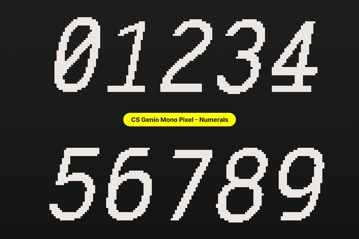 CS Genio Mono Pixel, a Sans Serif Font by Craft Supply Co. (Photo 5 of 8)