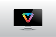 Vector Letter V Colorful Pixel Logo, a Branding & Logo Template by yopie (Thumbnail 5 of 5)