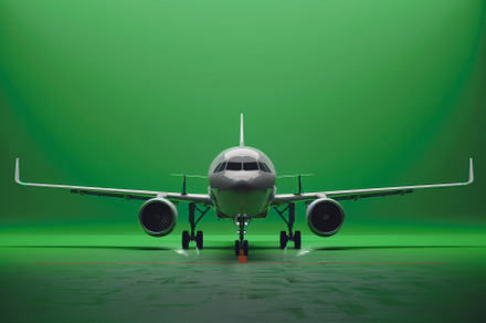 Realistic airplane is flying vector, a Background Photo by Pixeness