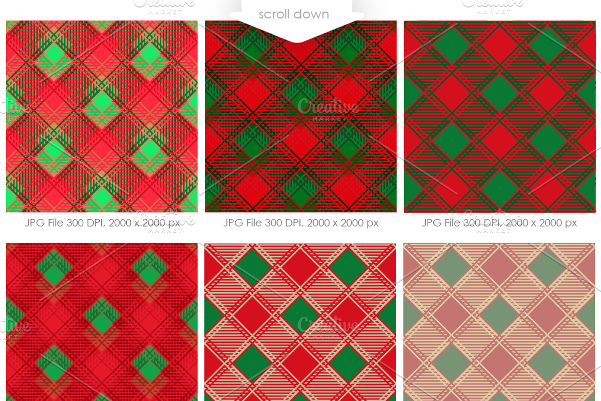 Watercolor Christmas Set, a Pattern Graphic by Marina Grau (Photo 2 of 3)