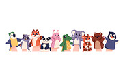 Animal hand puppets for kids set, an Animal Illustration by PaperTrident (Thumbnail 2 of 7)