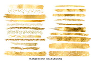 Gold Glitter Brush Strokes Clipart, a Texture Graphic by Nifty Template Studio (Thumbnail 3 of 4)