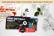 Nerf Birthday Invitation Ticket Temp, an Invitation Template by Snapybiz (Thumbnail 5 of 11)
