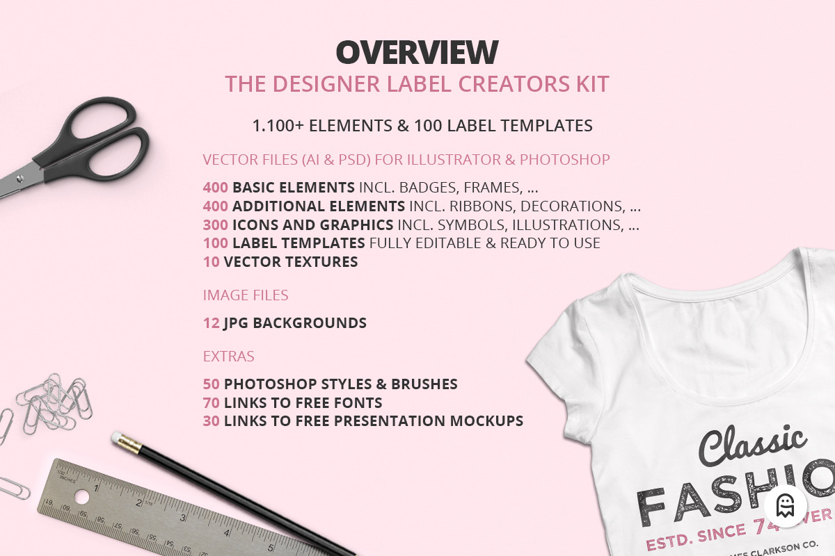 The Designer Label Creators Kit, a Branding & Logo Template by Graphic Ghost (Photo 2 of 14)