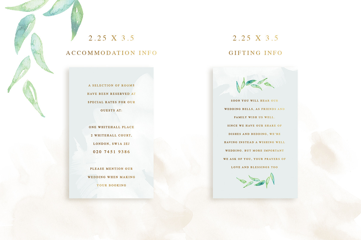 Botanical Wedding Invitation Suite, an Invitation Template by With Love Ethel (Photo 5 of 7)