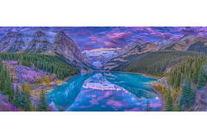 Peyto Lake is seen at sunrise in, a Nature Photo by ZinetroN