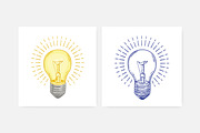 Engraving light bulb, a Technology Illustration by Good Studio (Thumbnail 2 of 3)