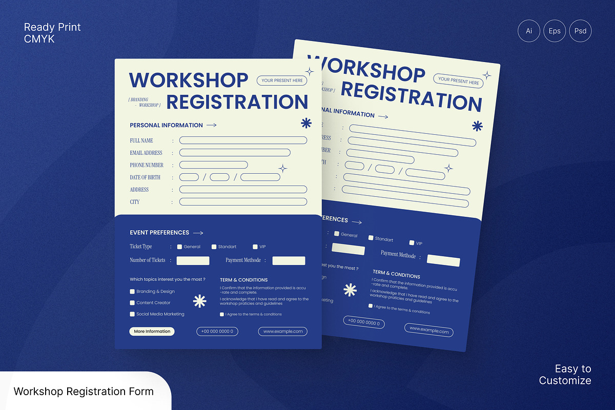Minimalist Workshop Registration, a Flyer Template by Annora Studio (Photo 1 of 6)