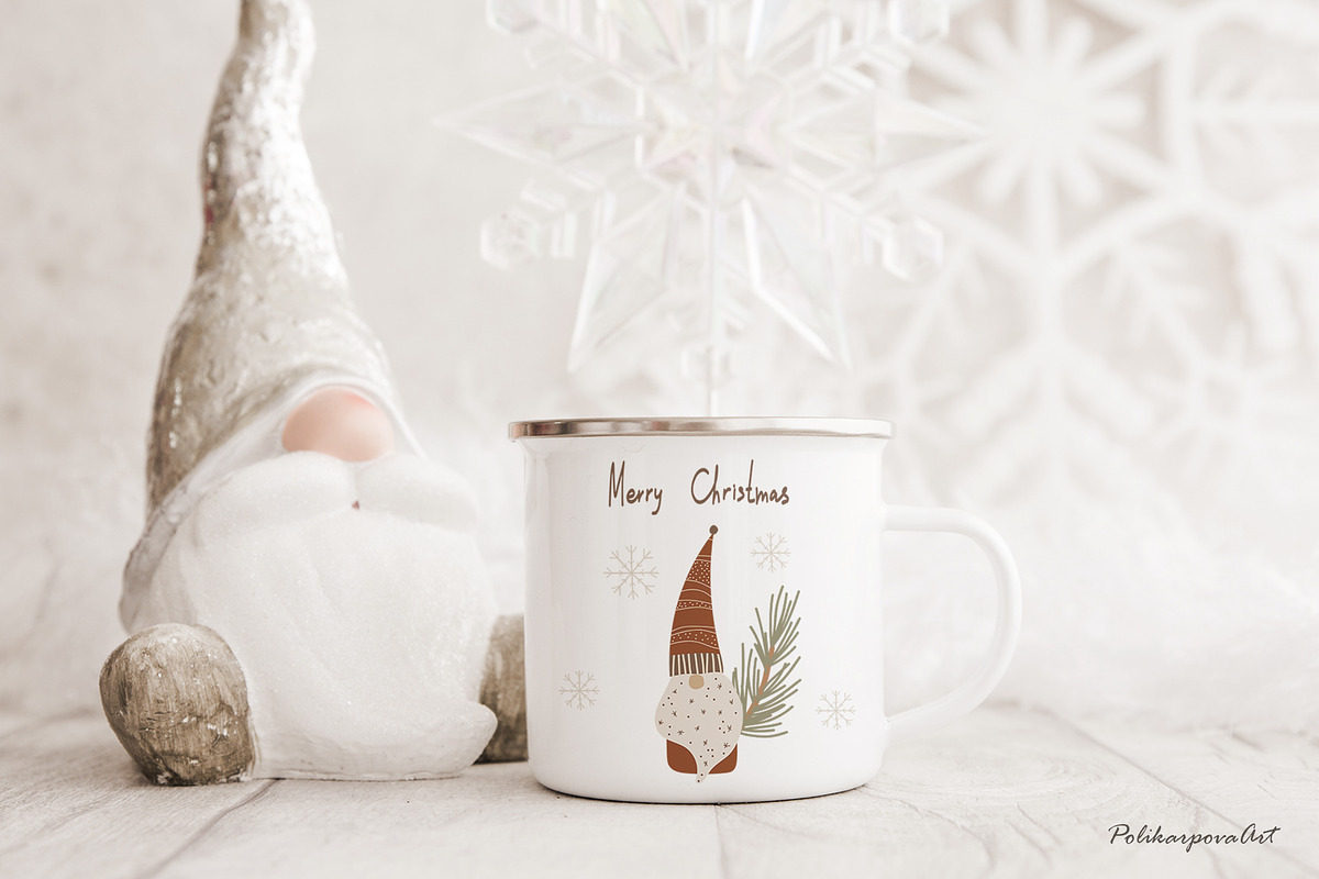 Merry Christmas Nordic Gnome clipart, an Illustration by polikarpovaart (Photo 10 of 10)