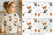Fox and Bird Patterns & Clipart, an Animal Illustration by GoldmoonUA (Thumbnail 2 of 5)