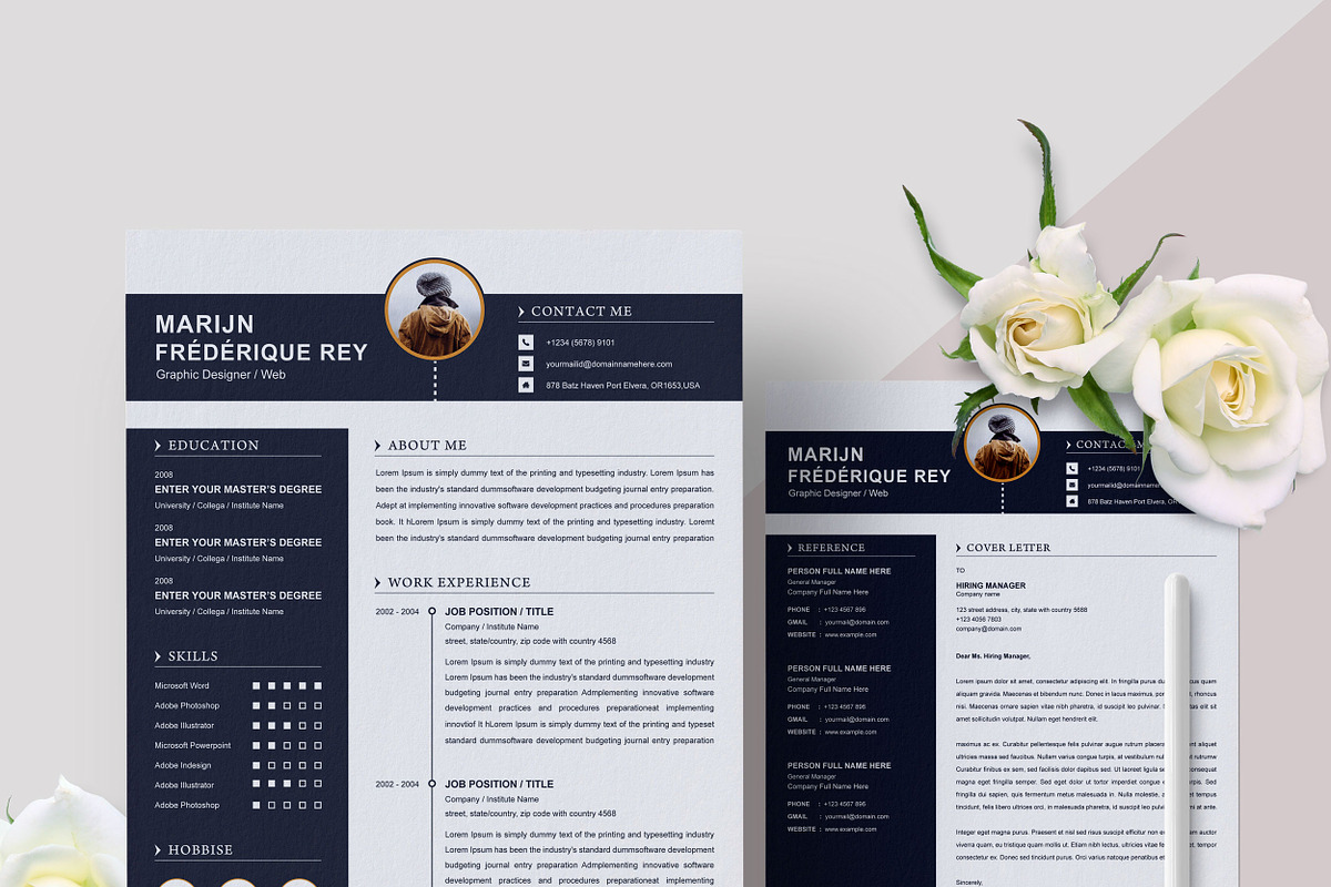 Modern Resume / CV Template, a Resume Template by X-Type (Photo 4 of 5)