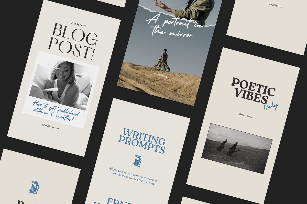 Writers Social Media Vol.5 for CANVA, a Social Media Template by September 5th (Photo 13 of 24)