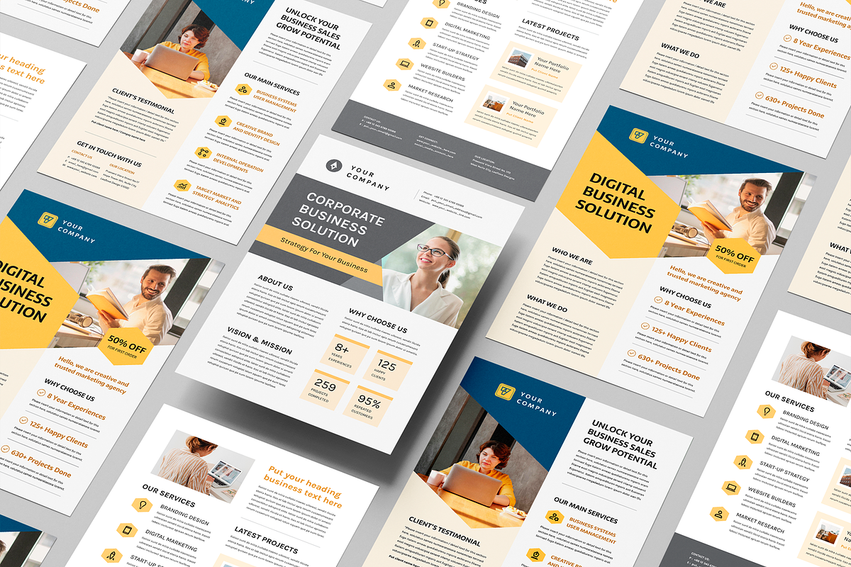 Corporate Flyer Bundle, a Flyer Template by Leaflove (Photo 8 of 10)