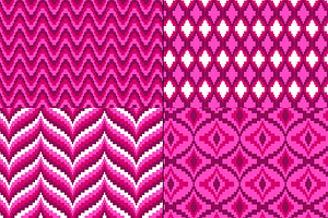 Red & Pink Bargello Patterns