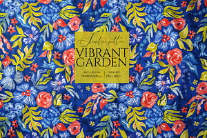 Vibrant Botanical Garden Pattern