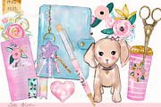 Planner girl clipart, an Illustration by Libby Wishes (Thumbnail 6 of 10)