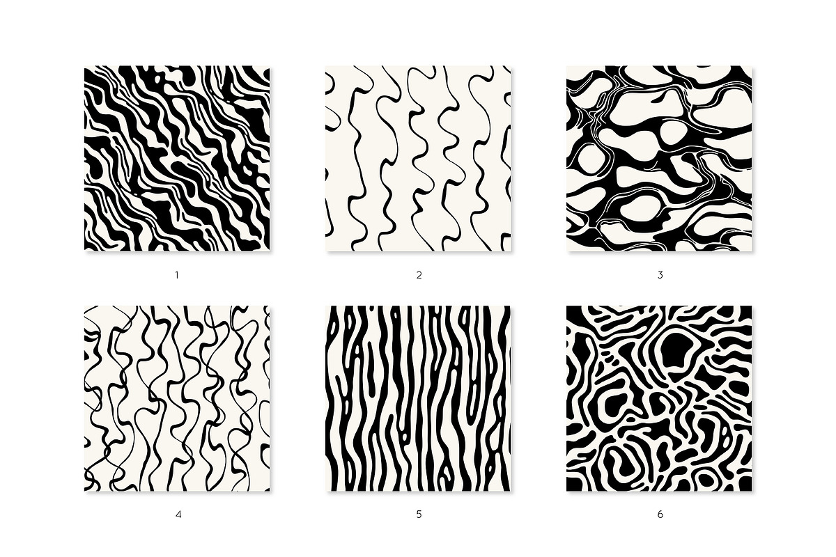 Amorphous Seamless Patterns Set, a Pattern Graphic by Curly_Pat (Photo 3 of 4)